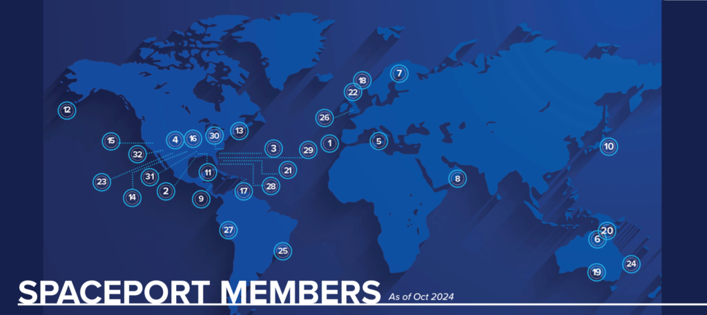 Map of GSA Spaceport Members